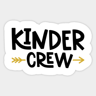 Kinder Crew Kindergarten Kids Back to School Sticker